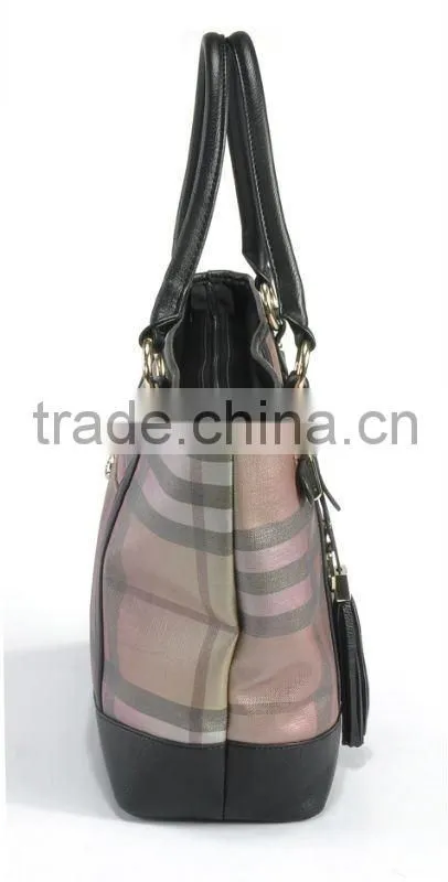 Summer hot! Plaid printed PU with Belt lock Tote fashion ladies handbags 2012
