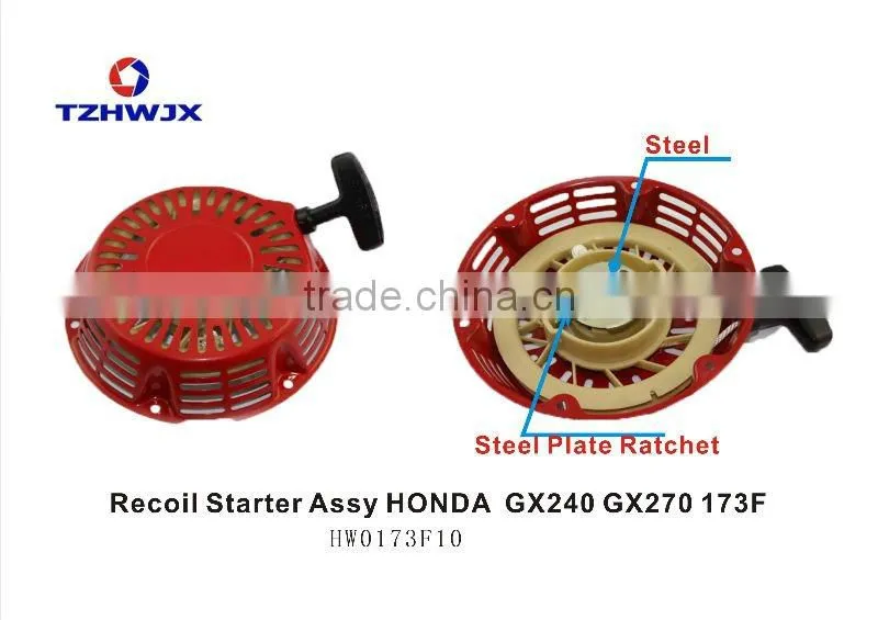 GX240 GX270 173F Recoil starter assy For Small Gasoline Generator Spare Parts