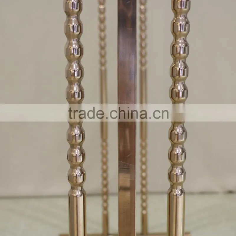 QD- F178 Wholesale luxury rose gold metal clothes display rack