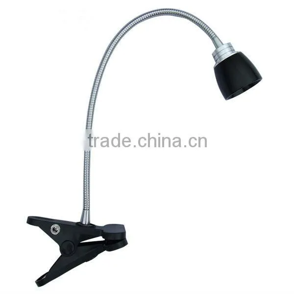 2014 3w table lamp with base switch and power outlet /small led clip lamp for reading