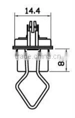 Centronics Connector Female PCB Mounting Solder DIP Termination Socket Type with Board Lock and Spring Latches