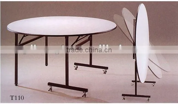 wood round dining folding table