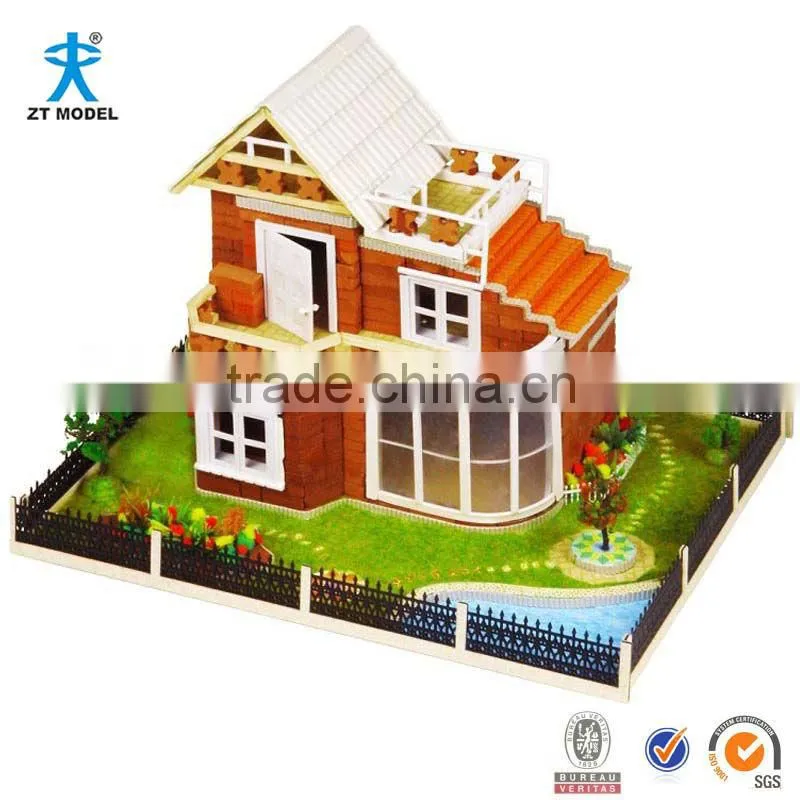 Dream Land DIY Brick House Model Kits Educational Brain Model