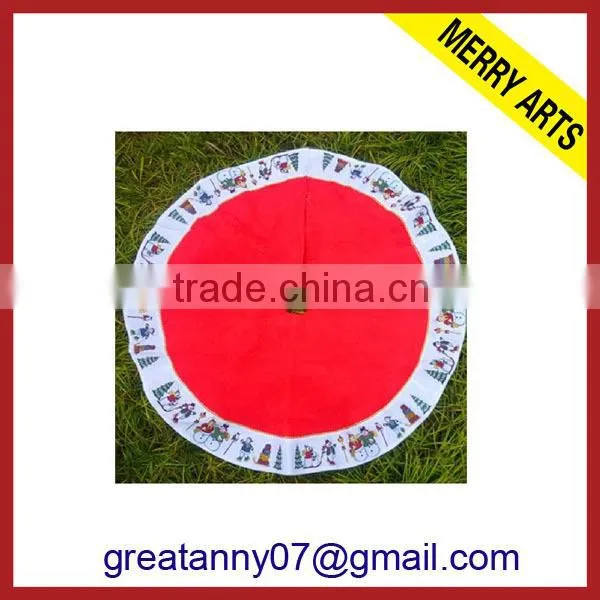 2014 new hot style christmas decoration christmas tree skirt non woven christmas promotional tree skirt wholesale
