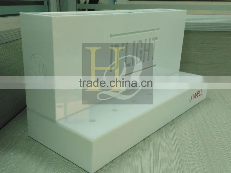 acrylic makeup display stand with different color LED light