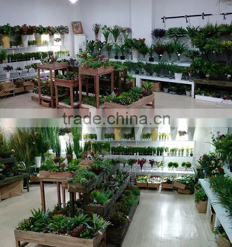 PVC Small Mini Artificial Potted Aloe Plant in Black Pulp Pot for Wholeselling
