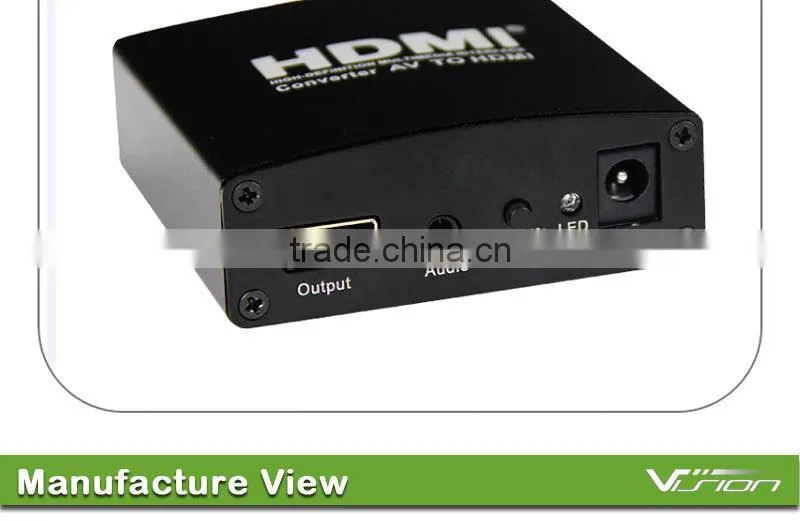 AV/CVBS Composite to HDMI Converter Scaler 1080P