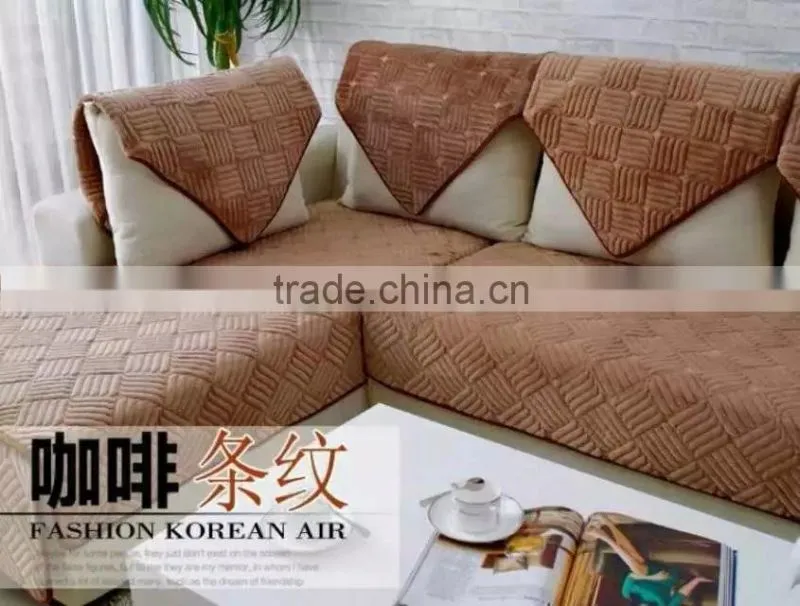 Embroidery microfleece sofa cover