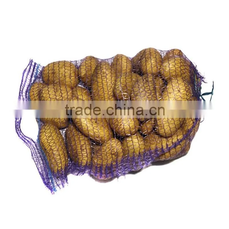 Small PE mesh potato bags with drawstring