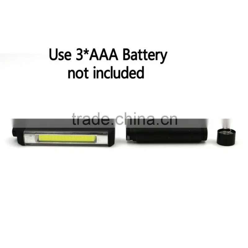 Hot mini pen flashlight Aluminum waterproof with pen holder can be placed pocket