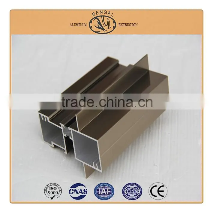 Powder Coated Finish Aluminum Thermal Break Profile Extruded for Windows and Doors