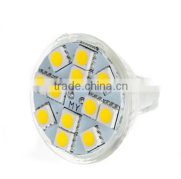 2W MR11 GU4 120-144LM LED Bulb Lamp 12 SMD5050 Warm White/White LED Lamp Spotlight