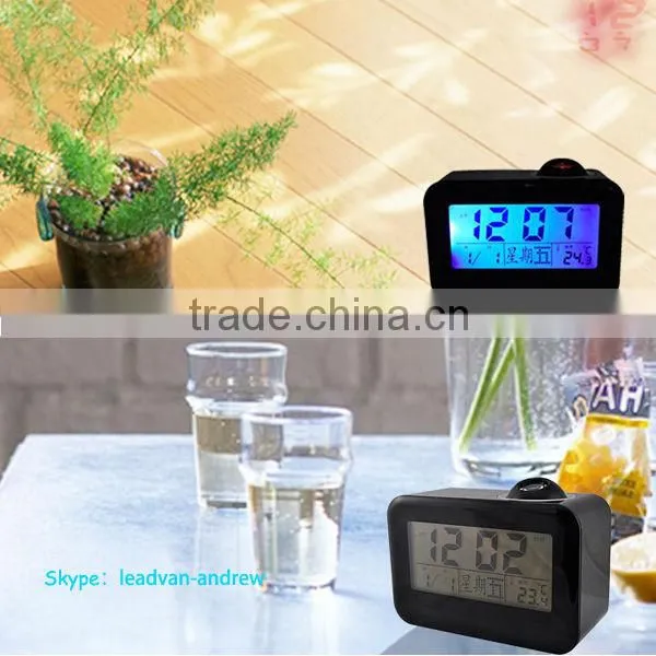 Led Backlight Projection Time Talking Alarm Projector Wall Clock