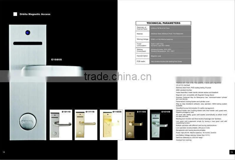 ORBITA IC card hotel door lock with high quality