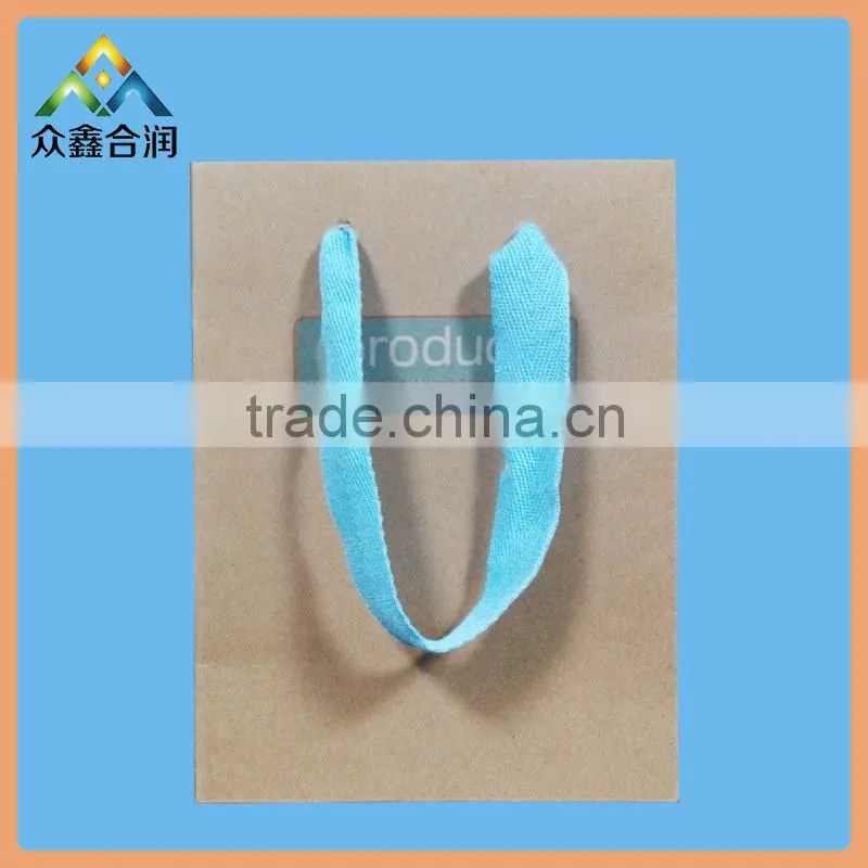 Folding kraft paper bag for product marketing
