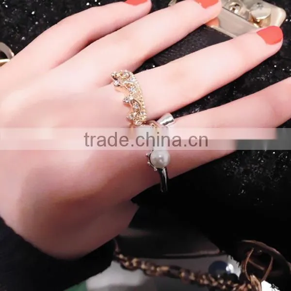 manufacturer cross open style small pearl ring