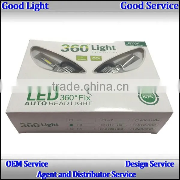 ovovs Super bright DC24V 12V 24w car led headlight 2600LM H4 h1 h3 for Motorcycle parts