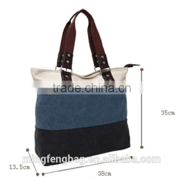 Custom Canvas Tote and Shoulder Portable Large Leisure Travel and Fashion Unsex Shopping Bag