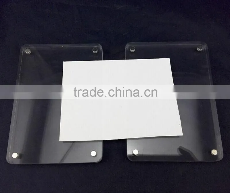 double sided acrylic photo frame with magnets,ISO Factory Product
