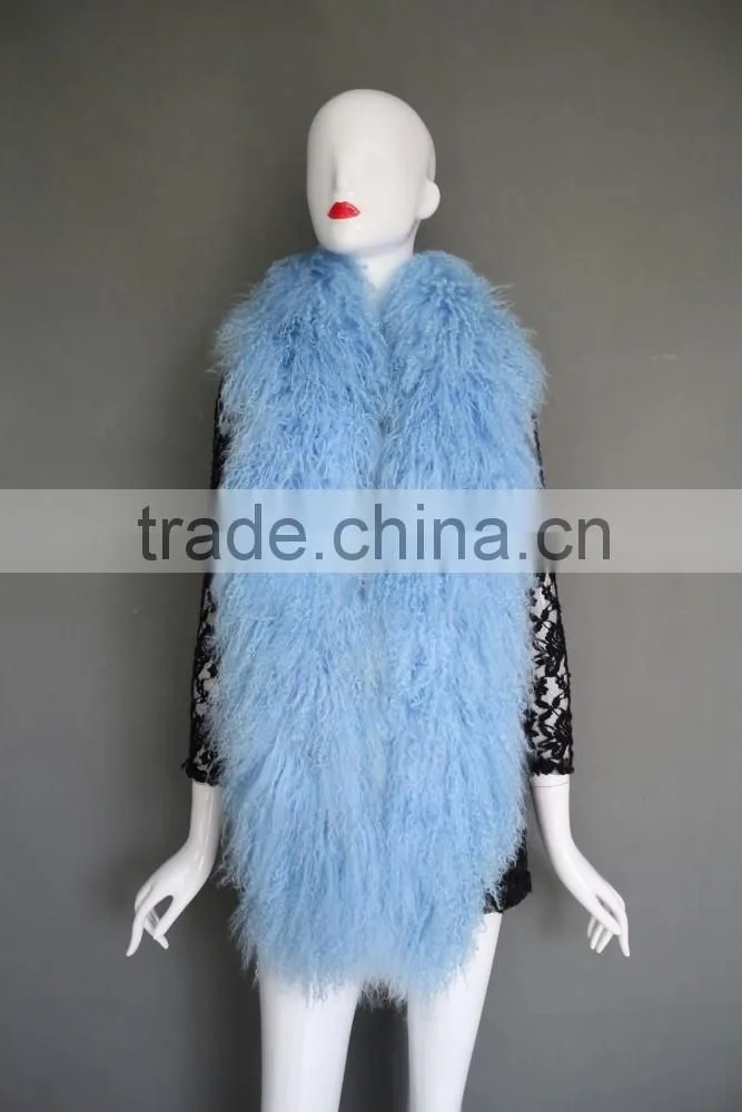 Big fur tibet lamb scarf colorful scarf warm winter scarf long fur scarf for 2016 winter fashion