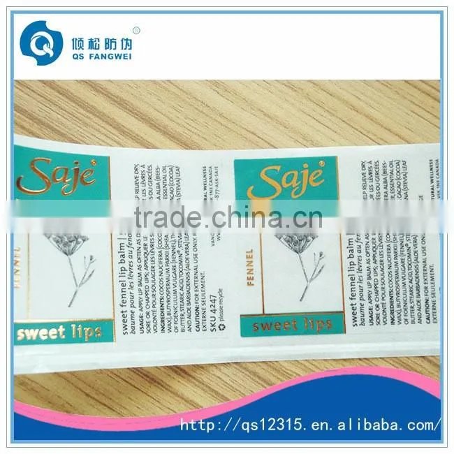 China supplier custom made clear custom labels stickers printing