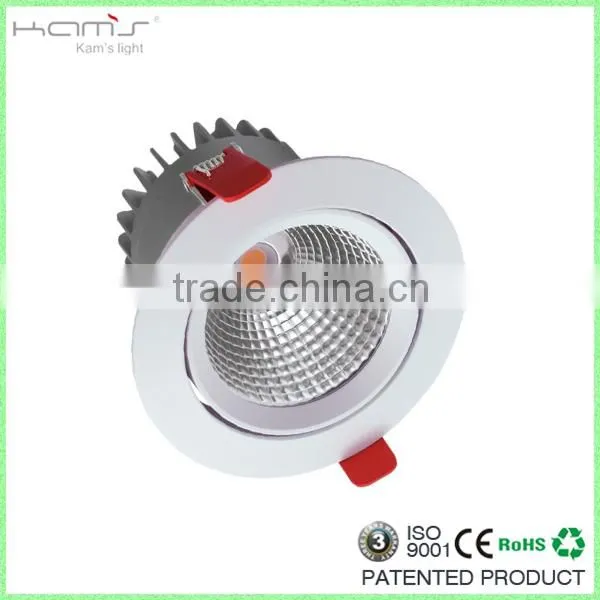 12W COB LED Downlight Factory / SAA approved round dimmable led downlight supplier