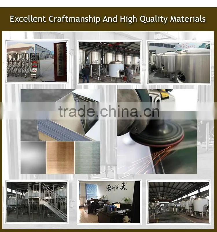 Stainless steel commercial beer brewery equipment for sale
