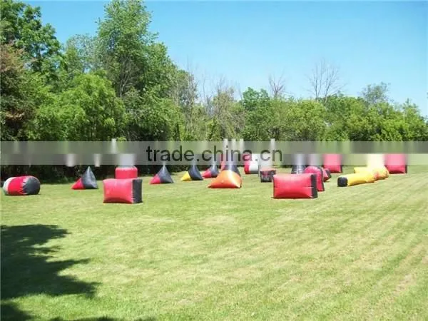 outdoor inflatable obstacles paint game,inflatable air bunker for game