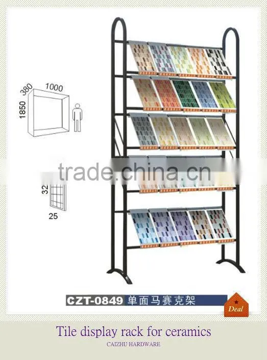 Mosaic tile display display rack for ceramics
