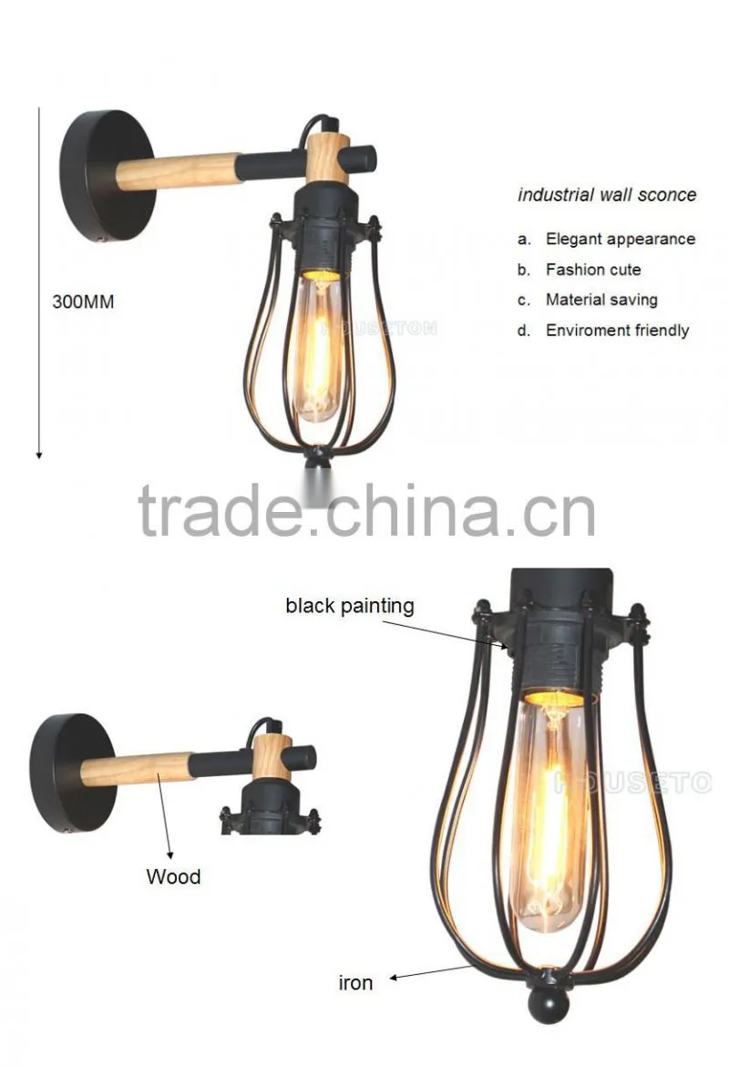 Industrial iron edison lighting vintage wall lamp,Iron edison lighting vintage wall lamp,Edison lighting vintage wall lamp W3064