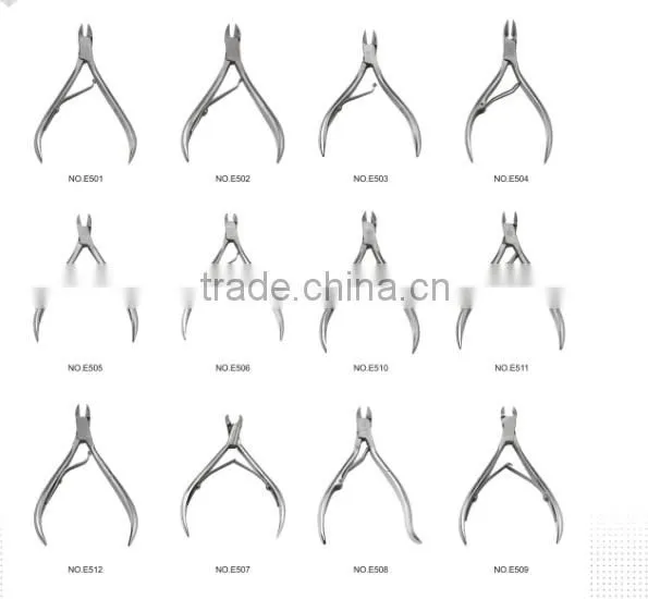 stainless steel Toe nail cuticle cutter/nipper with ABS plastic handle
