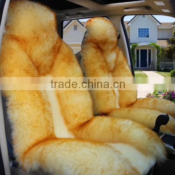 New Design Real Long Fur Australian Lamb Fur Car Fur Seat Cover Set