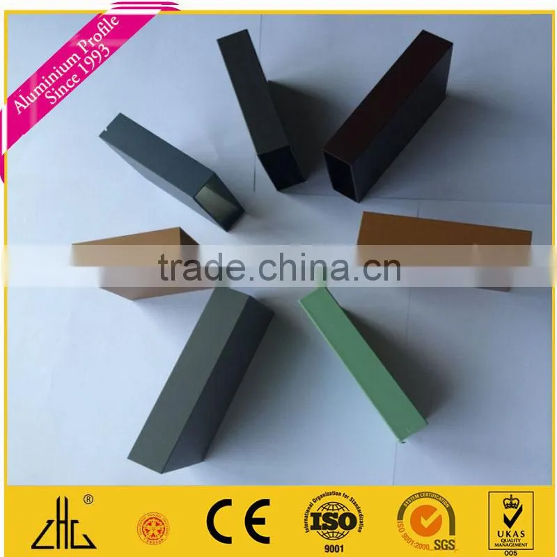 2015! aluminium powder coating profiles, Popular colorful powder coated profile, powder coated aluminium profile with colors