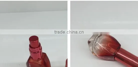 high quality10ml red cylindrical round perfume glass bottle for men and women