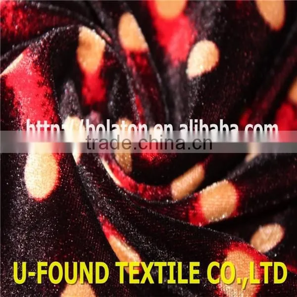 China Factory Red Beautiful Spot Korean Polyester Spandex Fabric,Hot Selling In India And Middle East Market