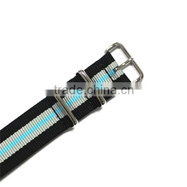 Stitching striped 1 piece nylon watches bands straps