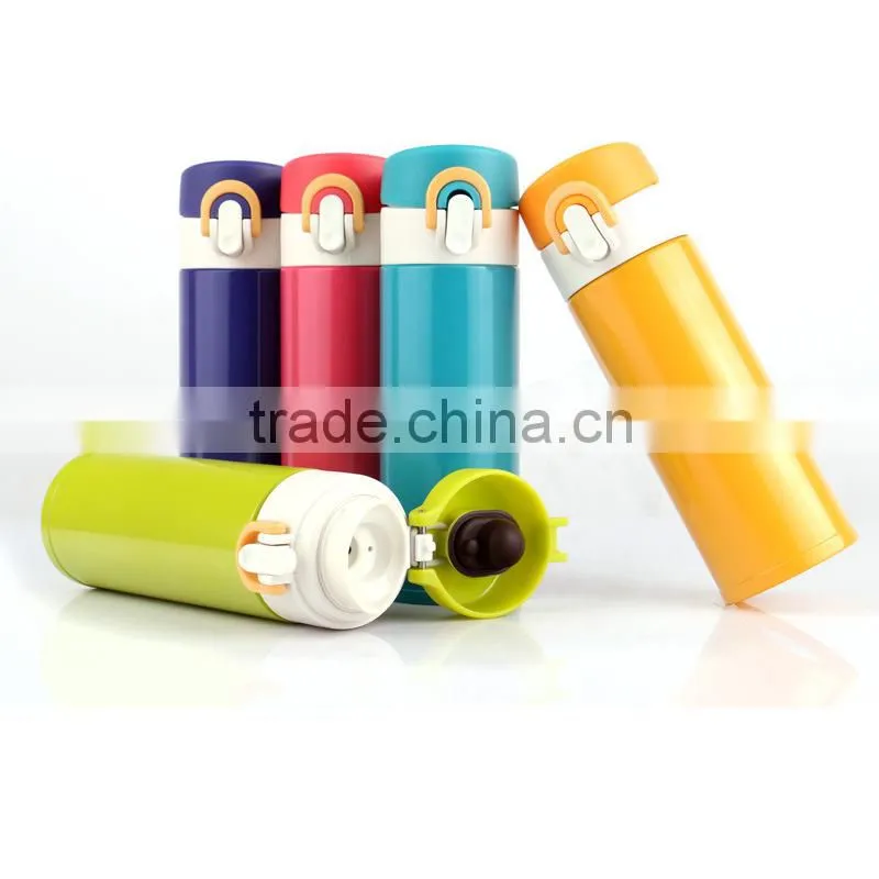 2016 new design high quality stainless steel water bottle/250ML fresh orange vacuum cup