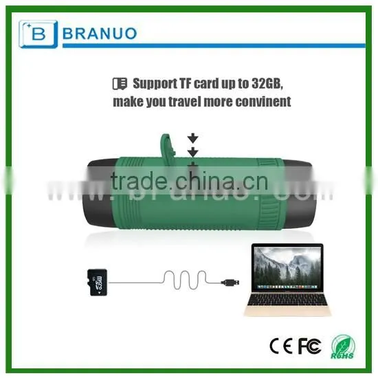 mini multifunctional bluetooth speaker with power bank, LED light , TF card ,F/M radio