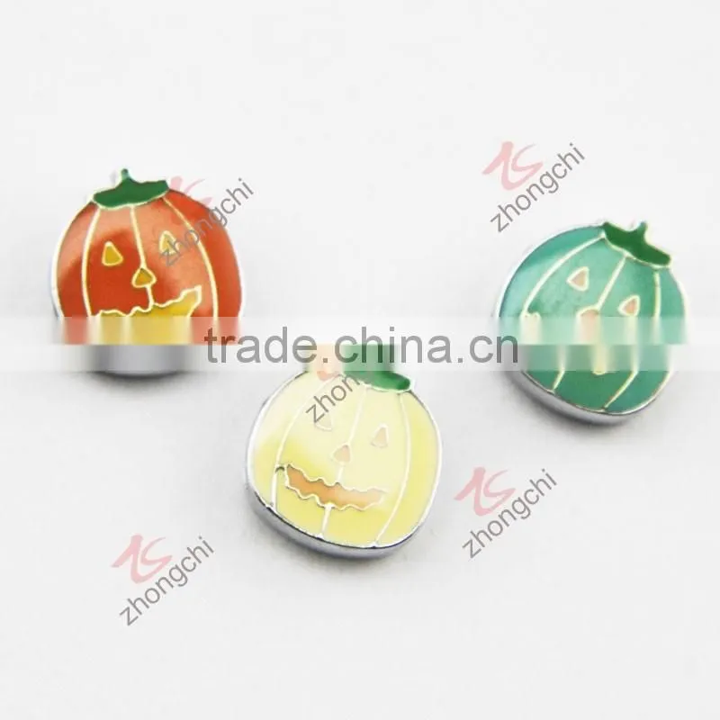 Metal enameled pumpkin epoxy charm (JP08)
