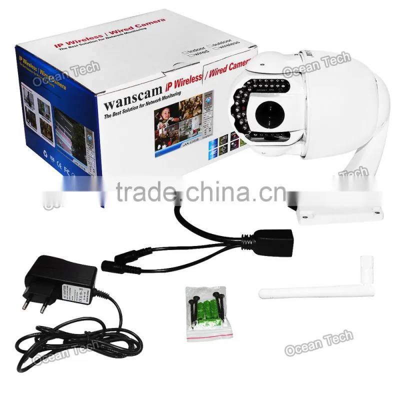 3x optical zoom better night vision IR 40m 1Megapixel H.264 Outdoor hd PTZ ip security camera
