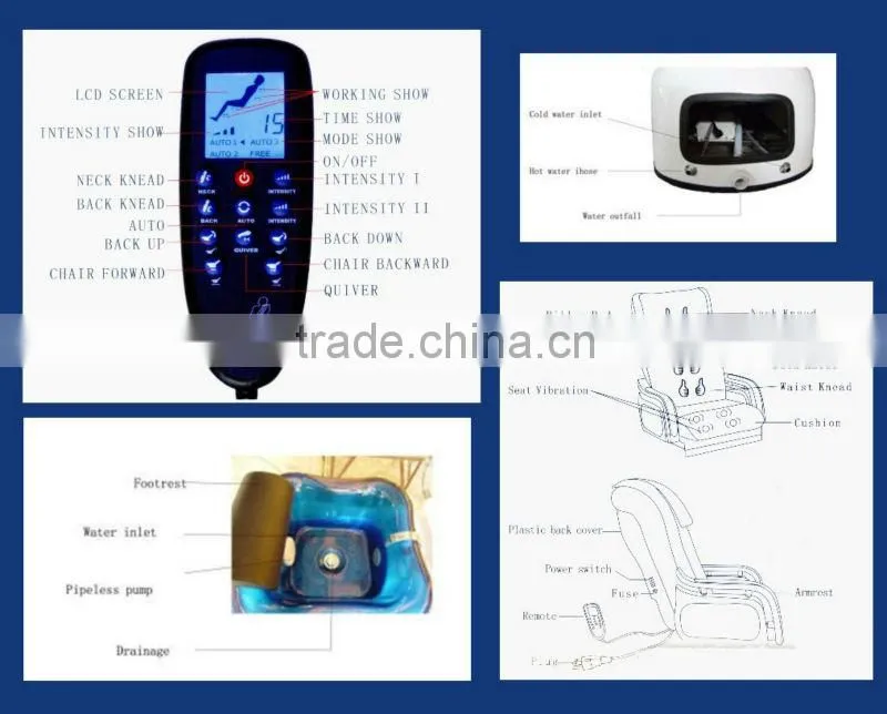 MYX-1033 pipeless jet motor for pedicure spa massage chair