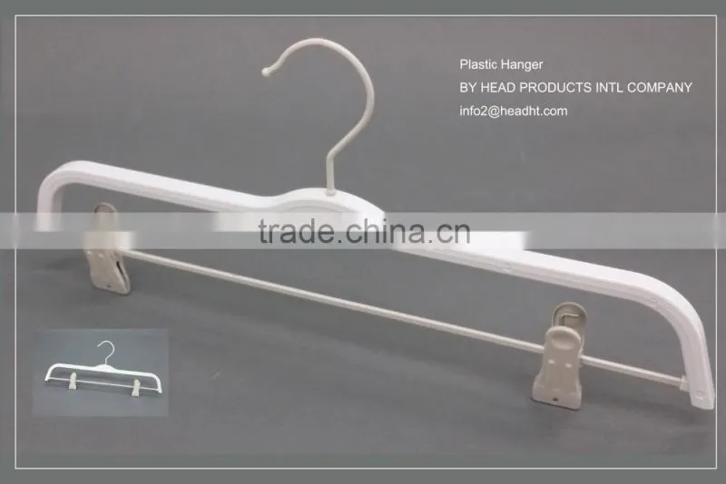 White fashion ZARA style trousers hanger plastic bottom hanger