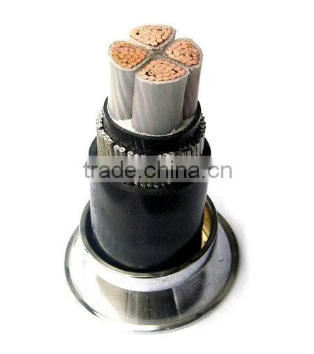 Single core power cable, copper or aluminium conductor, XLPE insulated amoured cable/N2XCY, NA2XCY cable