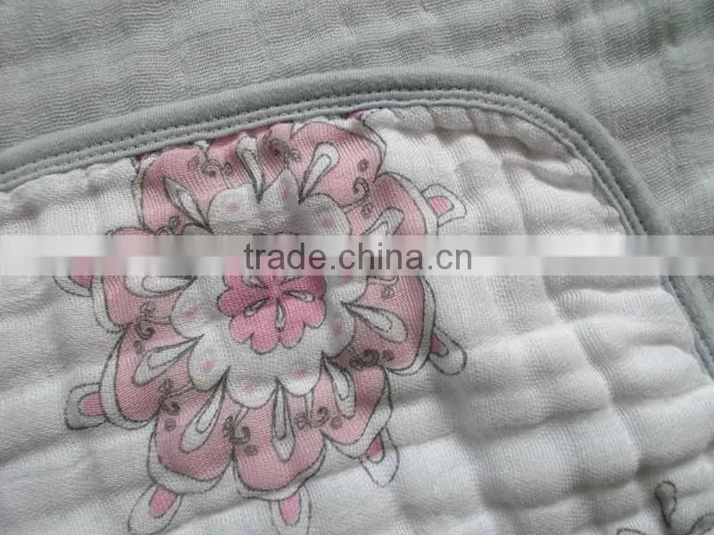 customized pattern baby muslin blanket baby bath towel
