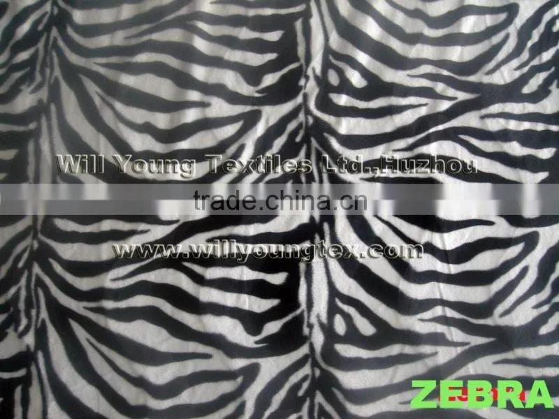 Velboa print fabric
