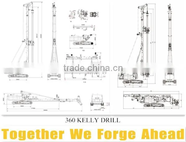 TOP Crawler type excavator piling Machine FAR75 telescopic hydraulic rotary drilling rig