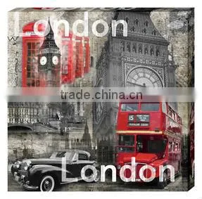 Blue beautiful car canvas painting services