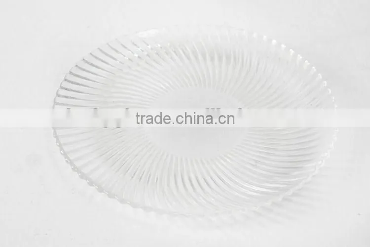 clear cheap glass charger plates for wedding