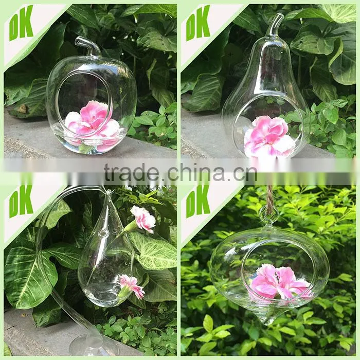 Hanging Little Geometric House Glass Terrarium # Modern Plants glass Terrarium