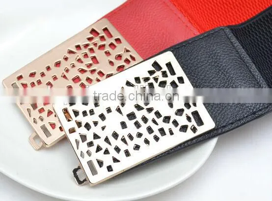 sexy wide waist belt gold metal waist belt for lady